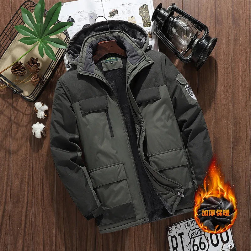 Winter Parkas Men 150kg Warm Thick Windproof Jacket Fleece Lined Quality Hooded Coat Men's Waterproof Outwear Plus Size 8xl 9xl