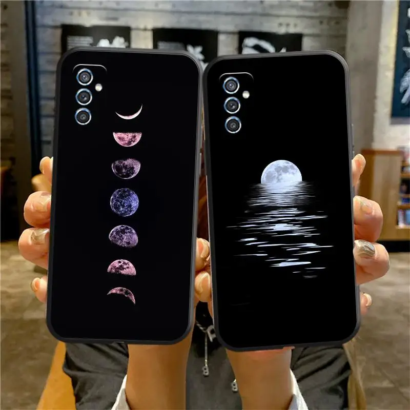 

Creative Moon Phone Case For Samsung M31S M30S M52 5G M22 M31S M12 M32 M20 M31 M11 M51 M30 M10 9i0p Coque Smart Pixel Etui Cute