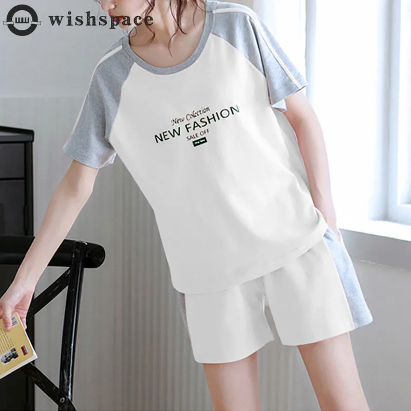 

Sports Suits Female Summer 2022 New Fashion Loose Han Edition Short Sleeve Shorts Reduction of Age Show Thin Two piece Outfit
