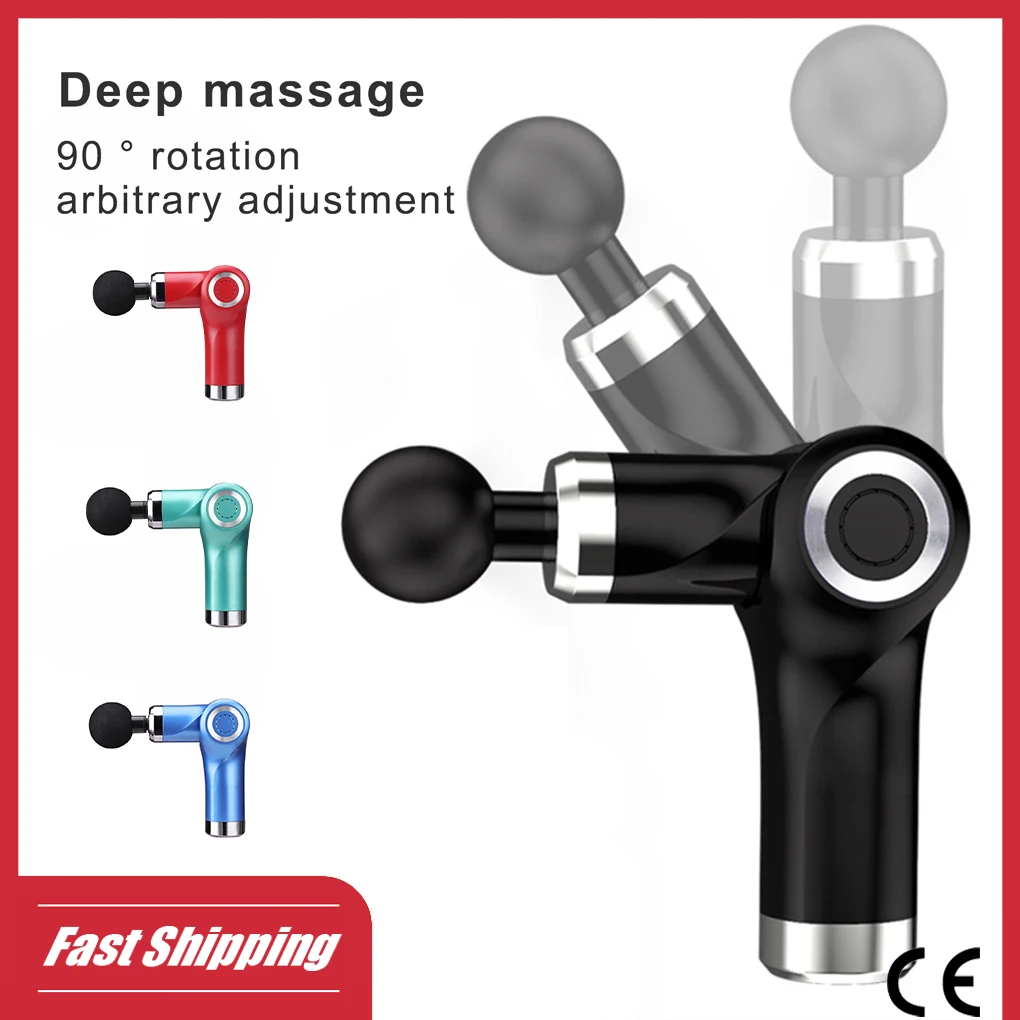 

Adjustable Angle Massage Gun Beauty Health Bodys Relaxing Percussion Massager Esporte E Fitness Massager for Body Back