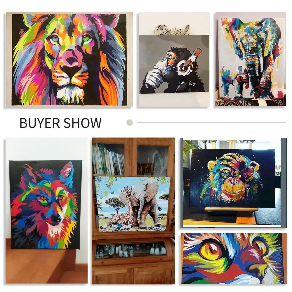 605312 Набор красок по номерам для взрослых наборы сделай сам холст картина маслом