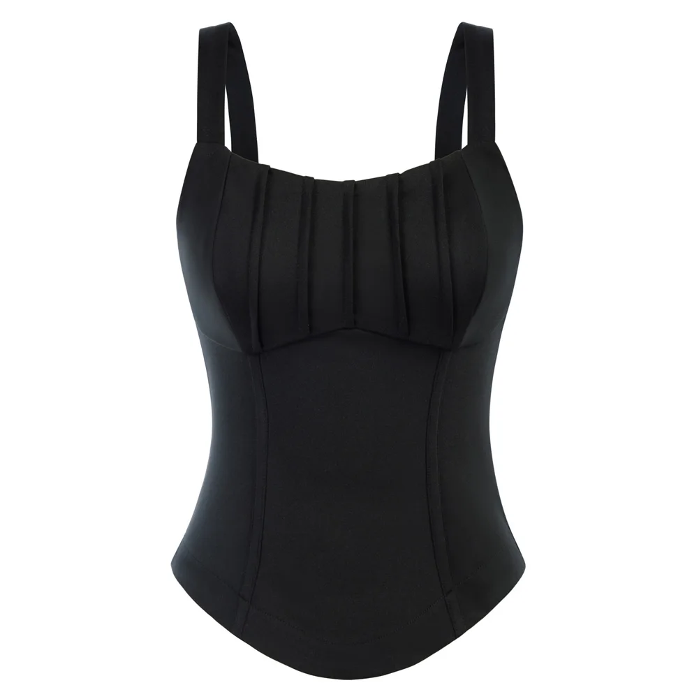 

Женский топ с широкими бретельками и квадратным вырезом