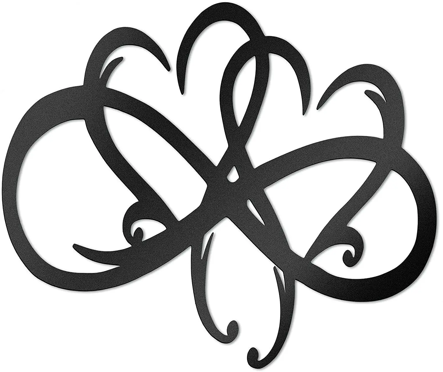

Double Infinity Heart Steel Wall Decor, Metal Heart Wall Sign