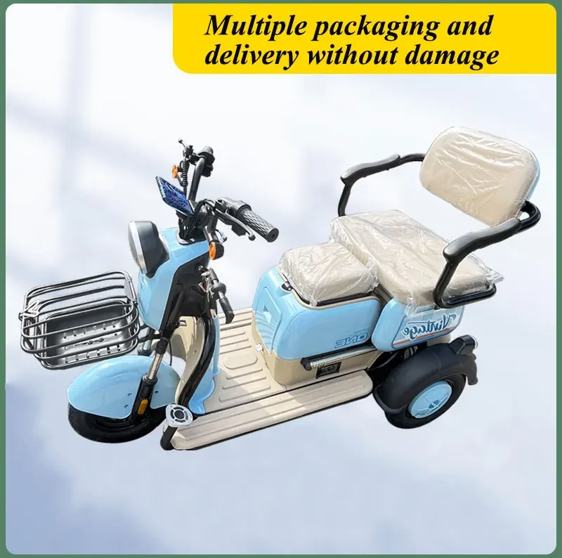 Новинка от производителя Двухместный трехколесный электрический мотоцикл 48 в 600