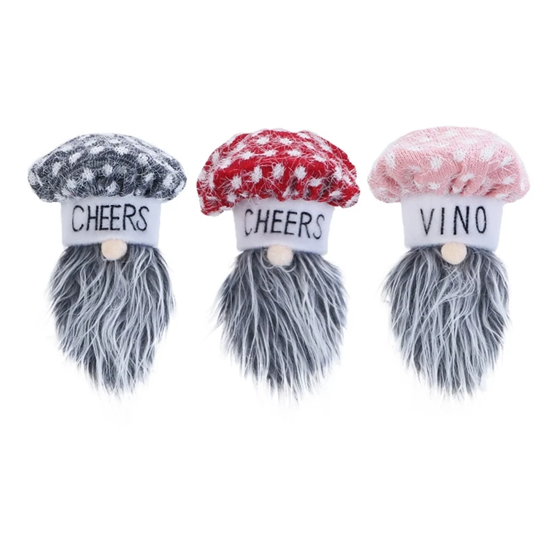 

Рождественская Крышка для винной бутылки шеф-повара плюшевые бутылки Гном