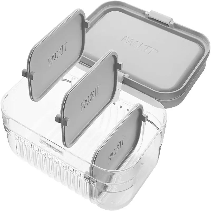 

Large Mod Bento Food Storage Container, Steel Gray