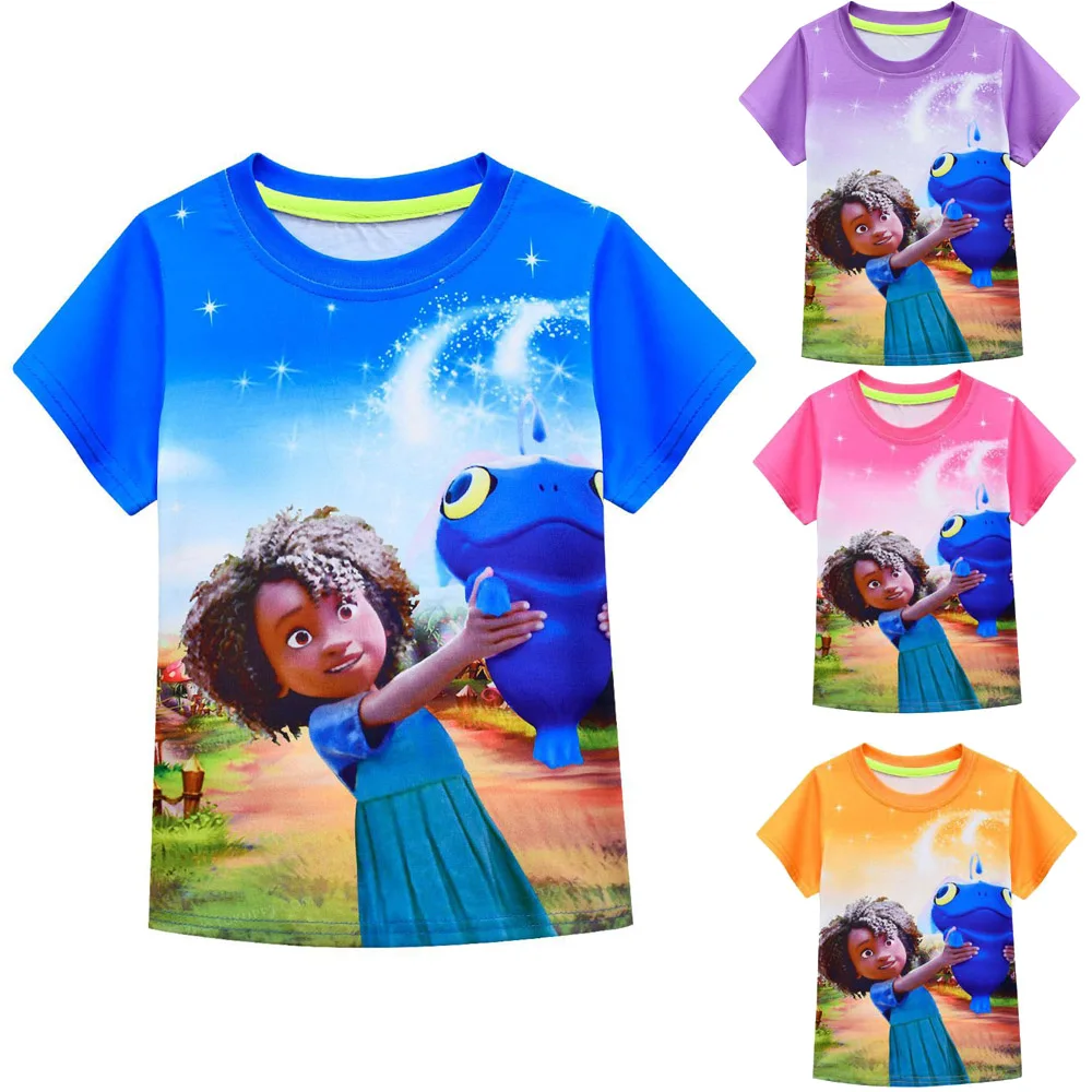 

Newest The Sea Beast Children T Shirts Clothes Game Cartoon Pattern Blue Frog Jacob Kids Short Sleeve Clothing Boys Clothes Tee