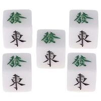 magideal board game mahjong accessories set of 5 acrylic dices entertainment games accs travel entertainment game dices