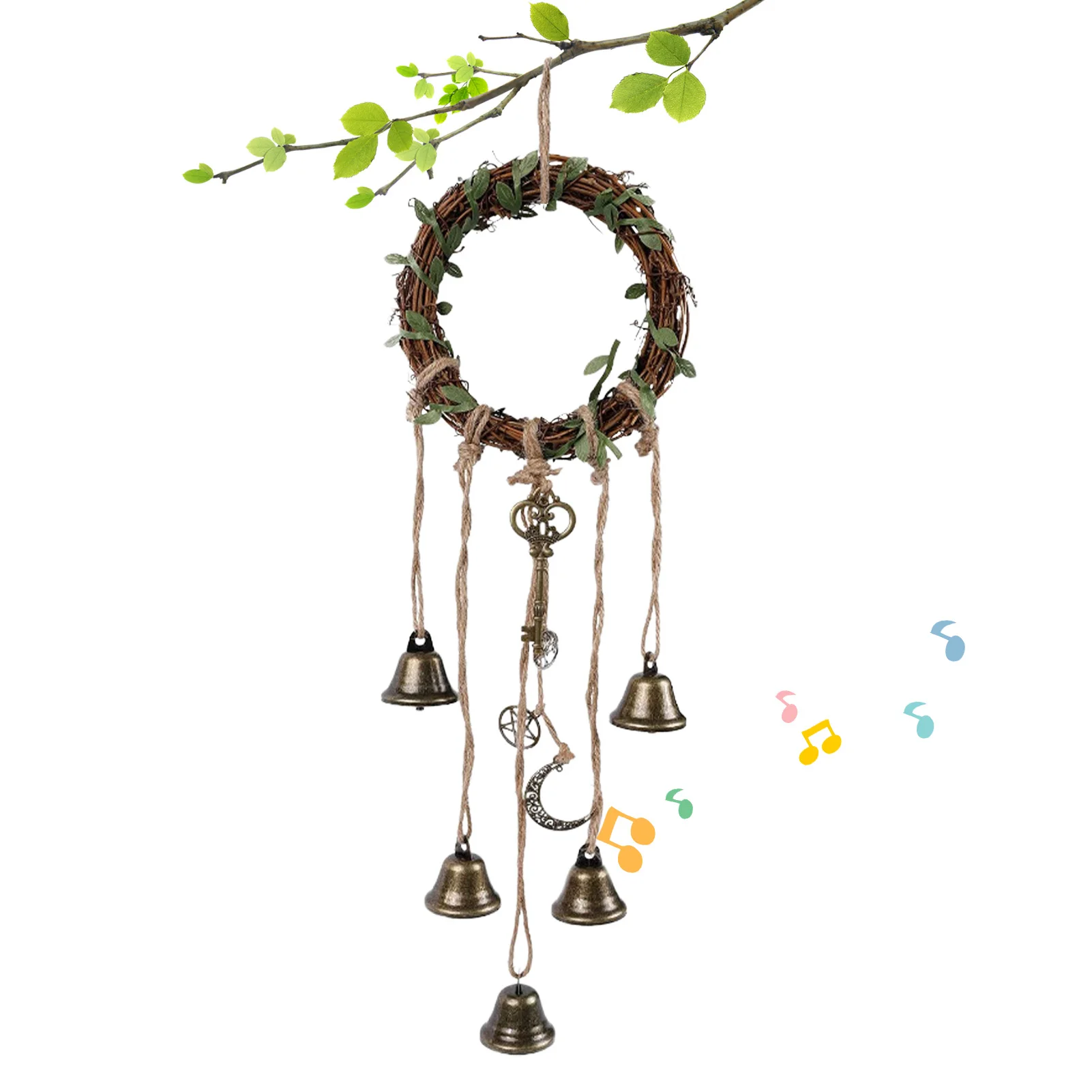 

Witch Bell For Home Protection Good Health Witch Bells Wreath Handmade Witch Bells Magic Wind Chimes For Home Door Doorknob