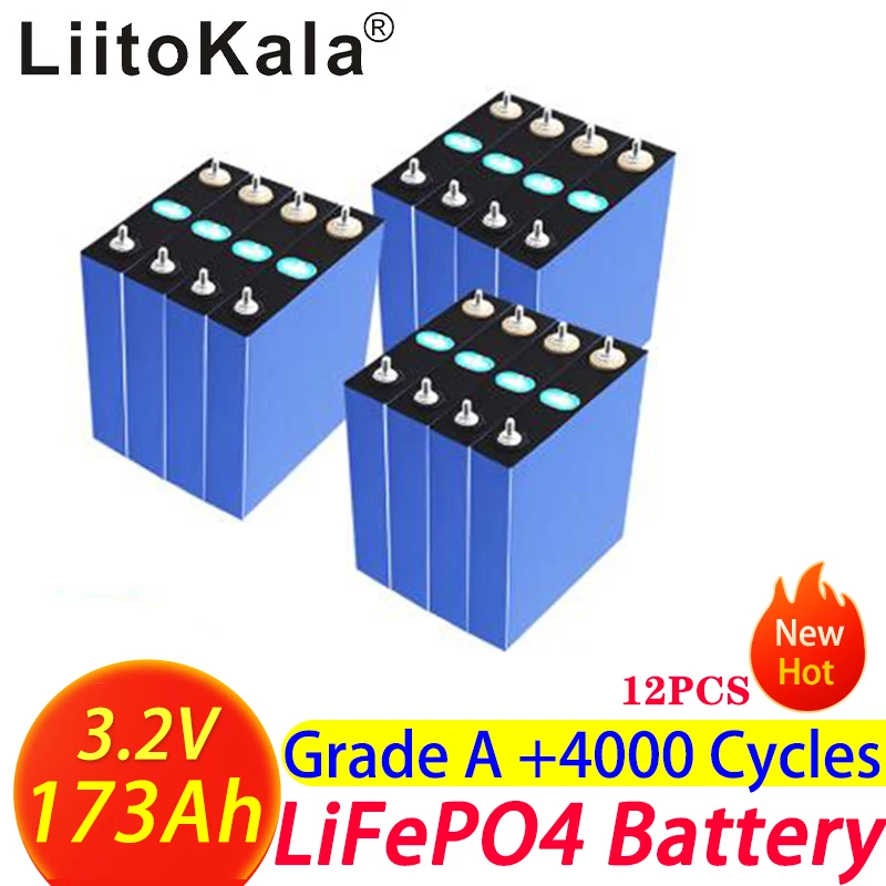 

Литий-железо-фосфатный аккумулятор LiitoKala EVE, 3,2 в, 3,2 Ач, для инвертора автомобиля, 12 шт.