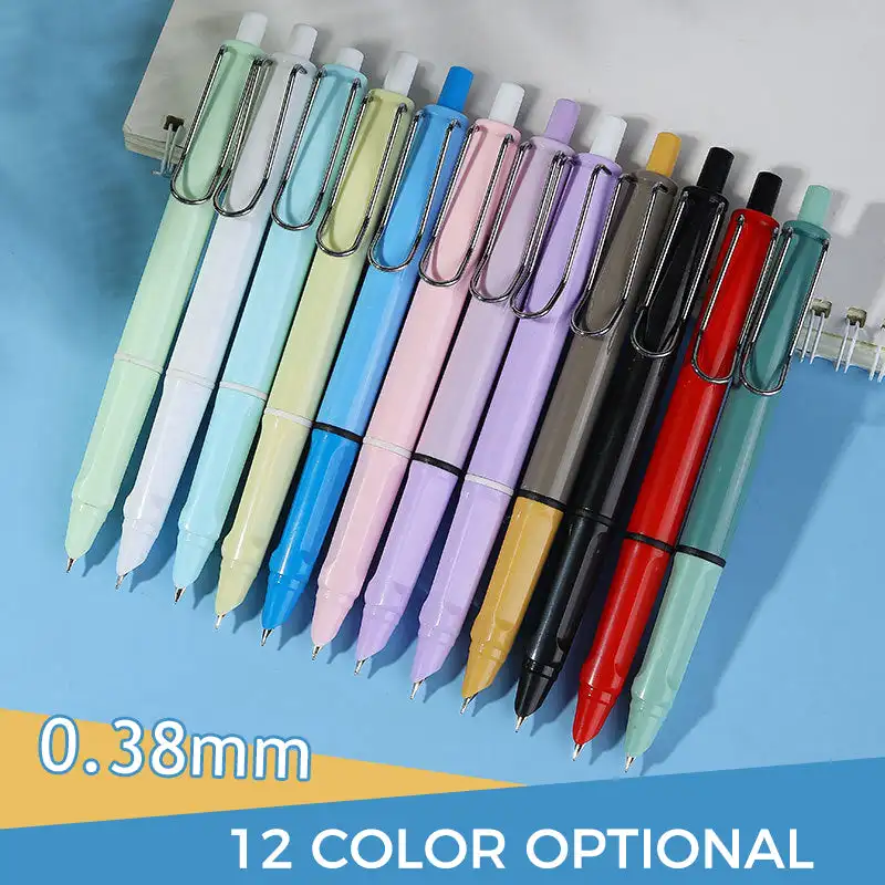 

2023 New Retractable Fountain Pen Candy Color Pens Etractable Calligraphy Fountain Pen Extra Fine 0.38mm For School, Office