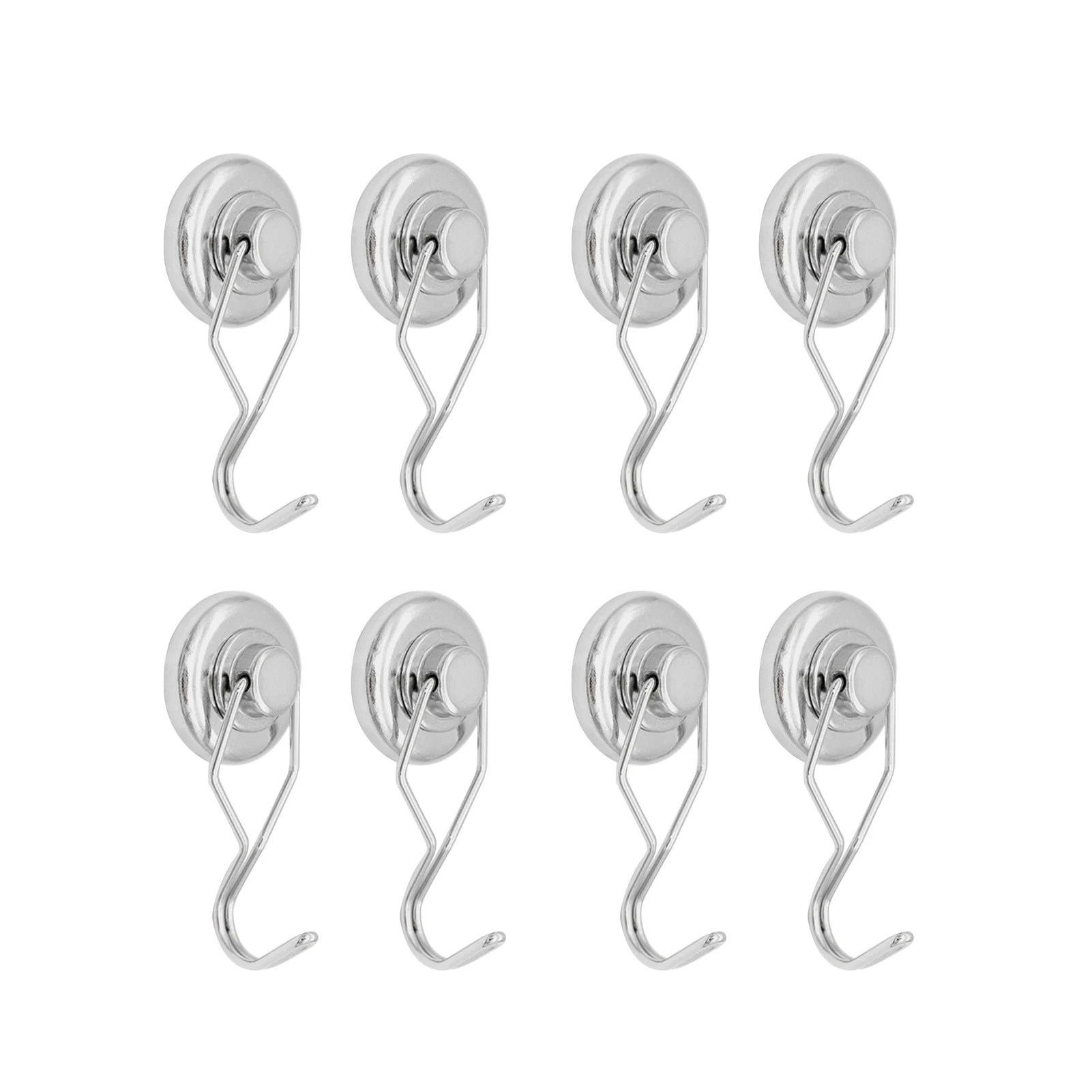

8pcs Office Home Magnetic Hook Refrigerator Coat Hanger For Hanging Swivel Kitchen Warehouse 360 Degree Rotating Door Indoor