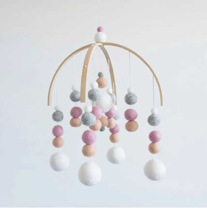 

New Nordic Style Hair Ball Wind Chime Bed Bell Children's Room Decoration Living Room Shop Decoration