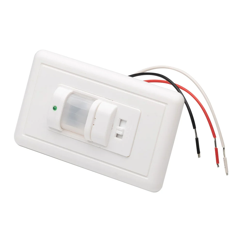 

Переключатель с пассивным ИК датчиком движения, переменный ток 110-240 В, встроенный инфракрасный смарт-датчик человеческого тела, настенный переключатель, источник питания, аксессуары