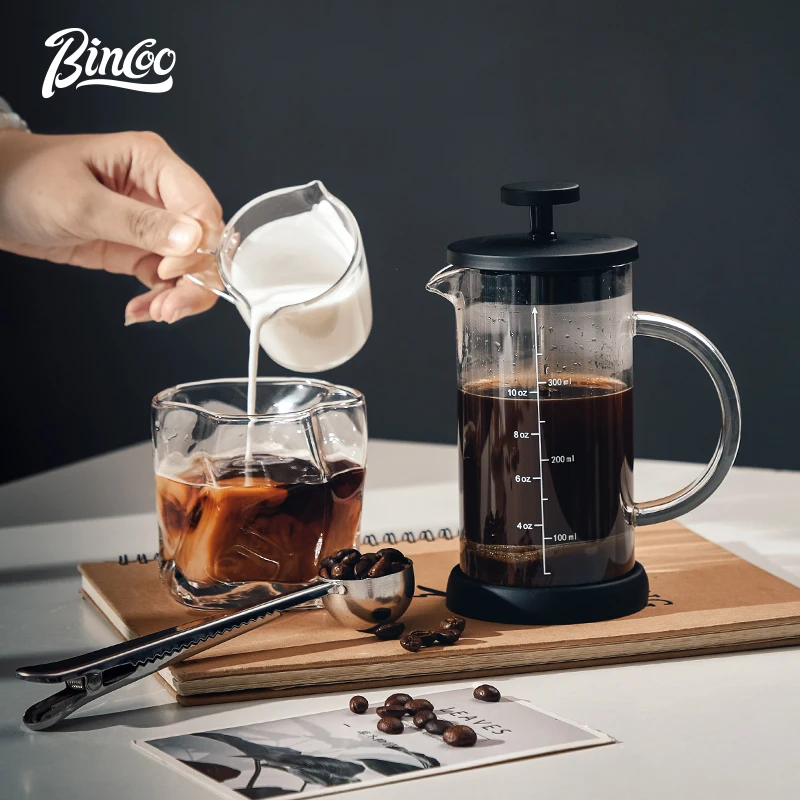 Coffee Maker 360ml/600ml Glass Brewing Pot With Wooden Lid Barista Tools Coffee Carafe