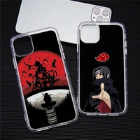 japan anime naruto itachi uchiha phone case transparent for iphone 13 12 11 pro max mini xs max 8 7 plus x se 2020 xr cover