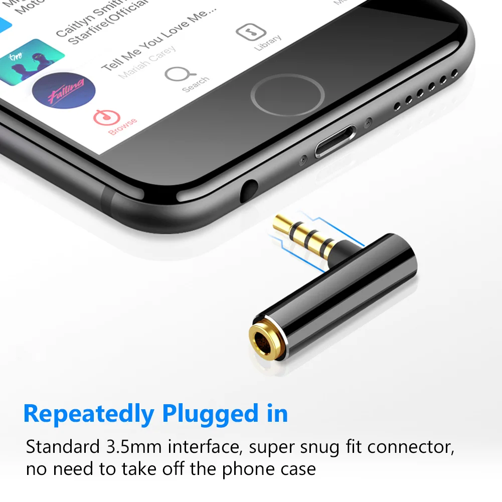 Переходник штырь-гнездо 3 5 мм 90 градусов под прямым углом | Мобильные телефоны и