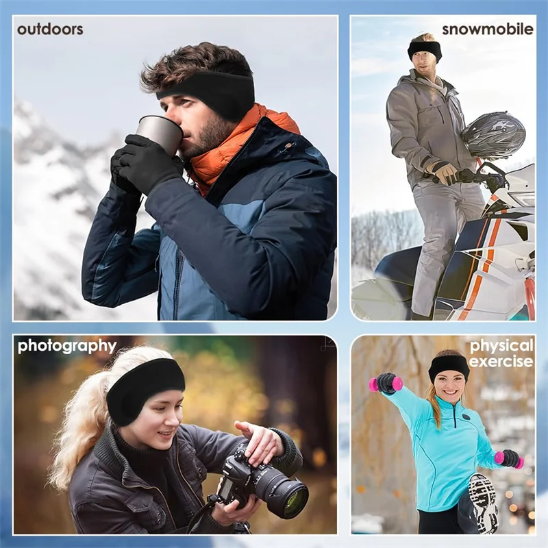 

Winter Sports Ear Protectors Warm Headband Thermal Fleece Head Band Gym Ski Yoga Fitness Cycling Tennis Running Hair