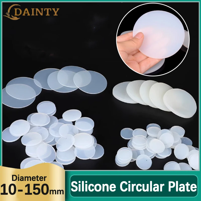 

Белый твердый круглый силиконовый резиновый лист, круглая уплотнительная прокладка, диаметр 10-150 мм, плоская прокладка из твердой резины