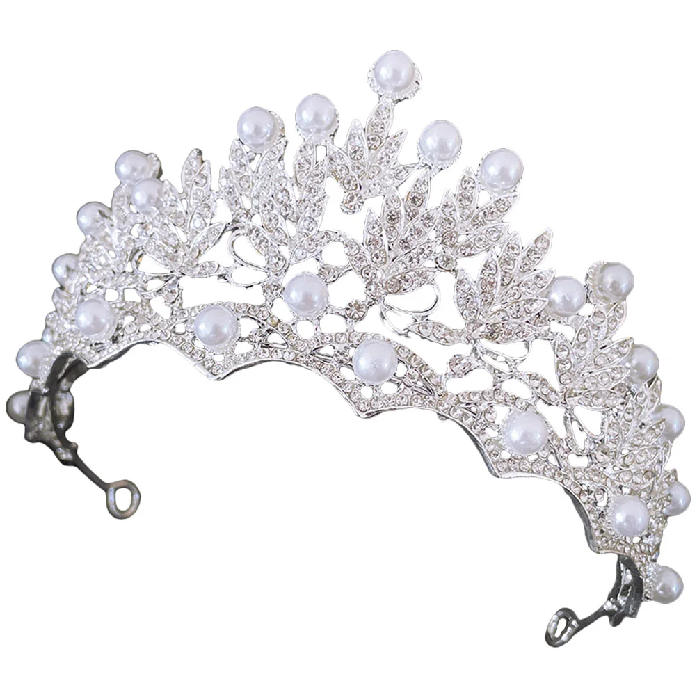 Жемчужная Корона украшение для волос головной убор ретро-декор со стразами