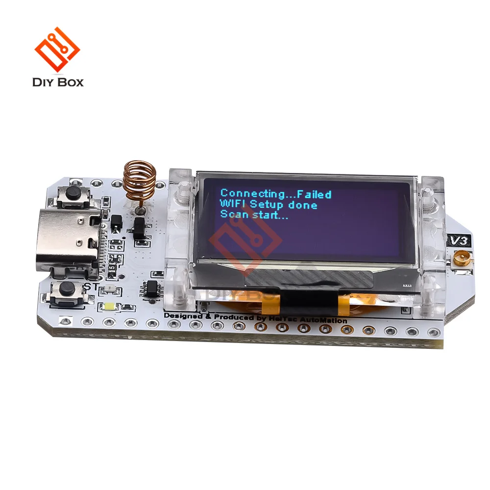 

433～510MHz/863～928 MHz ESP32 LoRa V3 Development Board SX1262 0.96 Inch OLED Display BT+WIFI Lora Kit for Arduino IOT Smart Home