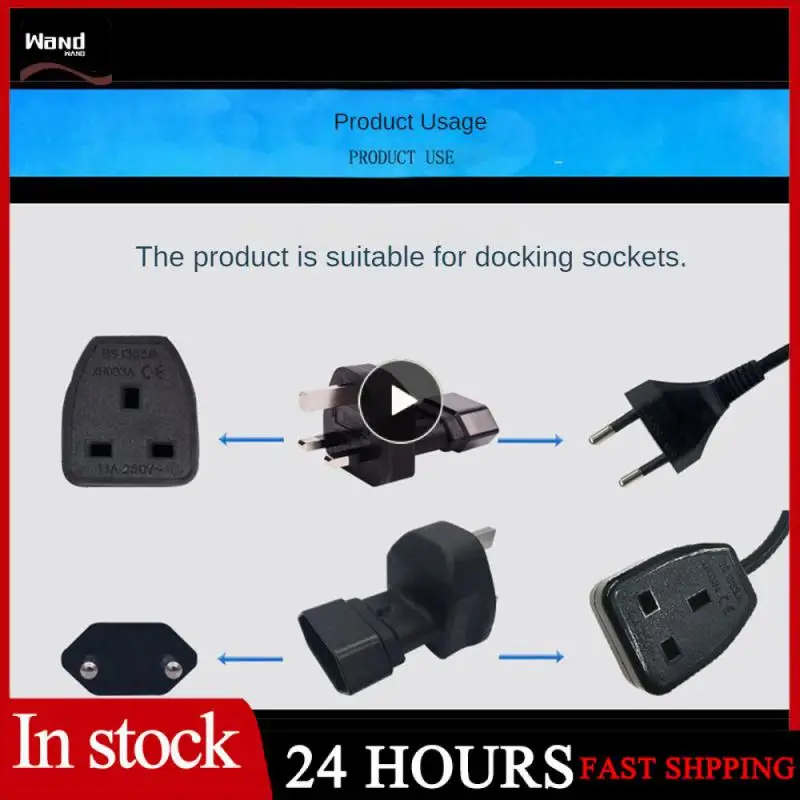 

Corrosion Resistant Housing Uk Plug Adapter Black Conversion Plug Good Electrical Conductivity Super Scratch Resistant Plug Pvc