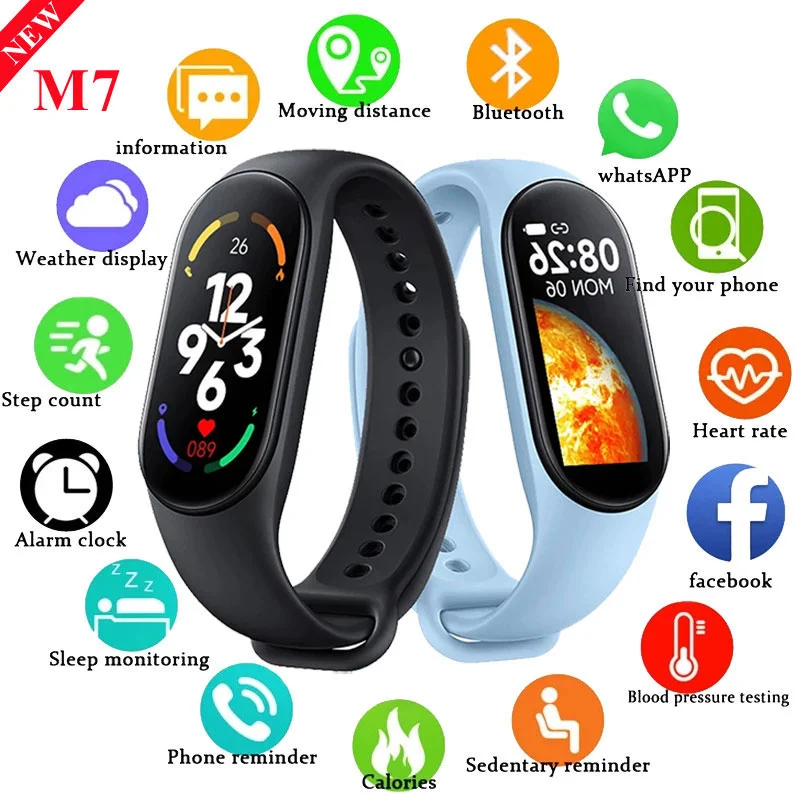 

M7 Smart Watch Men Women Smartwatch Fitness Bracelet Heart Rate Fitness Tracking Sports Watches For Apple Xiaomi Android Watch
