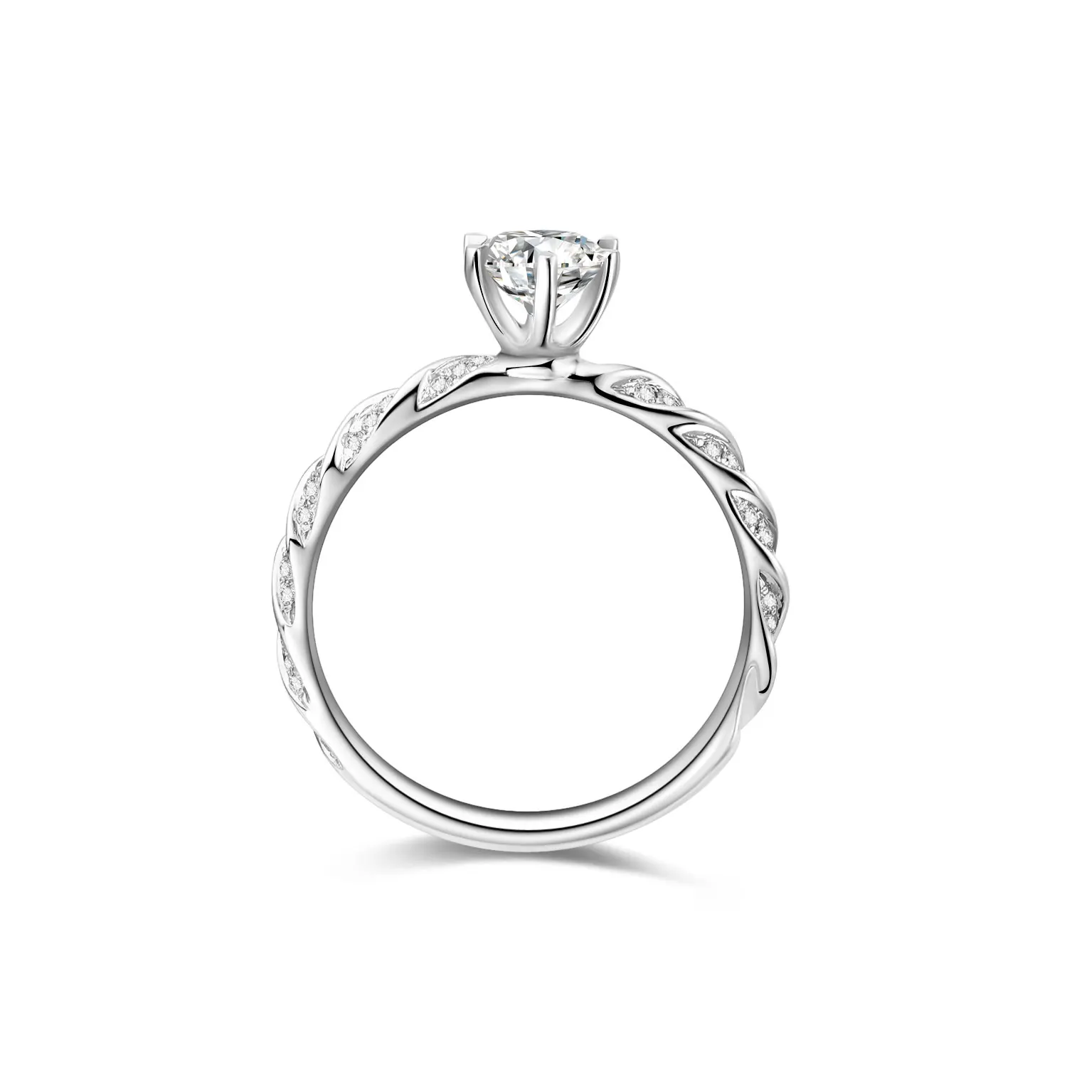 Кольца из 18-каратного золота с шестью крапанами и ростом бриллиантов для женщин