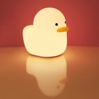 usb rechargeable night light duck silicone night lights touch sensor bedroom bedside lamp for kids baby gift