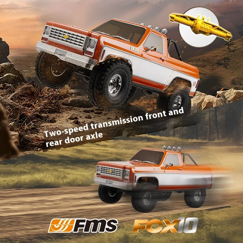 Фото Fms Chevrolet Fcx10 K5 1/10 Радиоуправляемая электрическая модель автомобиля с дистанционным управлением Rock Crawler Rtr Взрослые Детские игрушки Рождественский подарок на день рождения №1