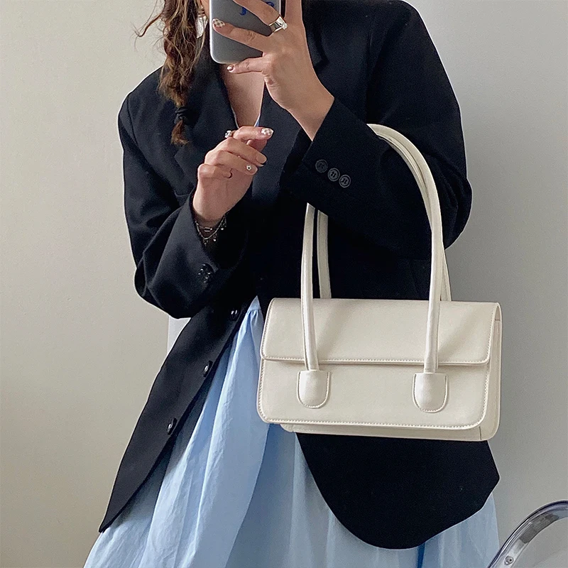 

Casual Design Underarm Bags for Ladies Retro Oil Wax Leather Women Tote Shoulder Bag High Quality Female Box Purses and Handbags