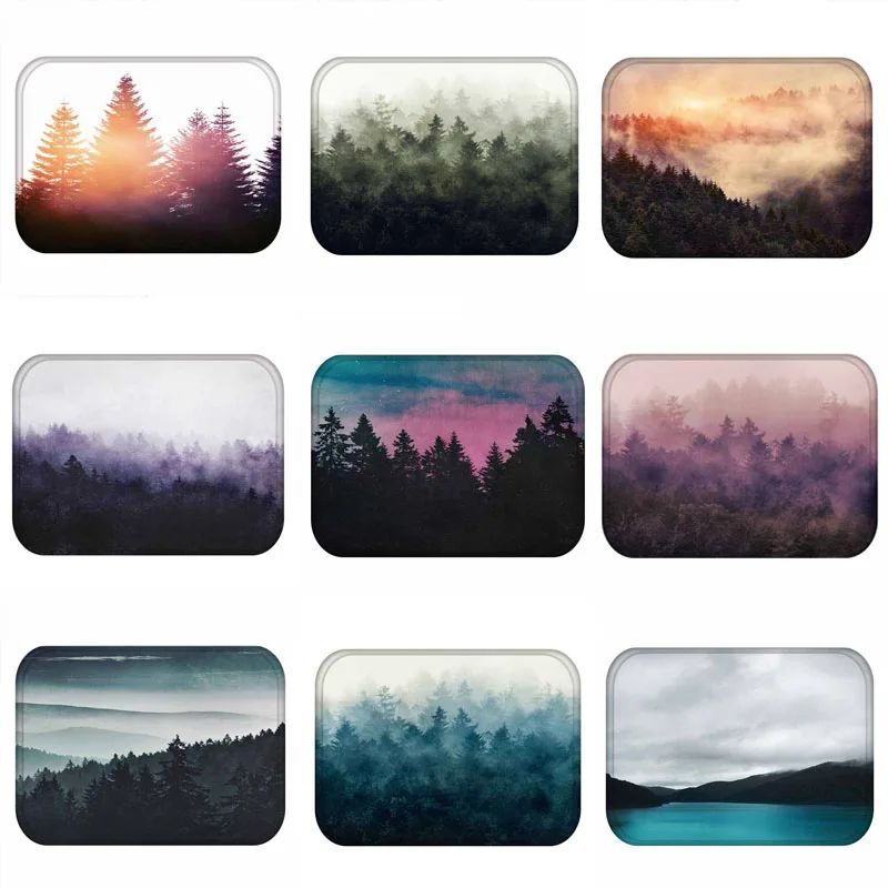 

Forest Pattern Anti-Slip Carpet Door Mats Doormats Outdoor Kithchen Bathroom Living Room Floor Mat Rug 40x60cm
