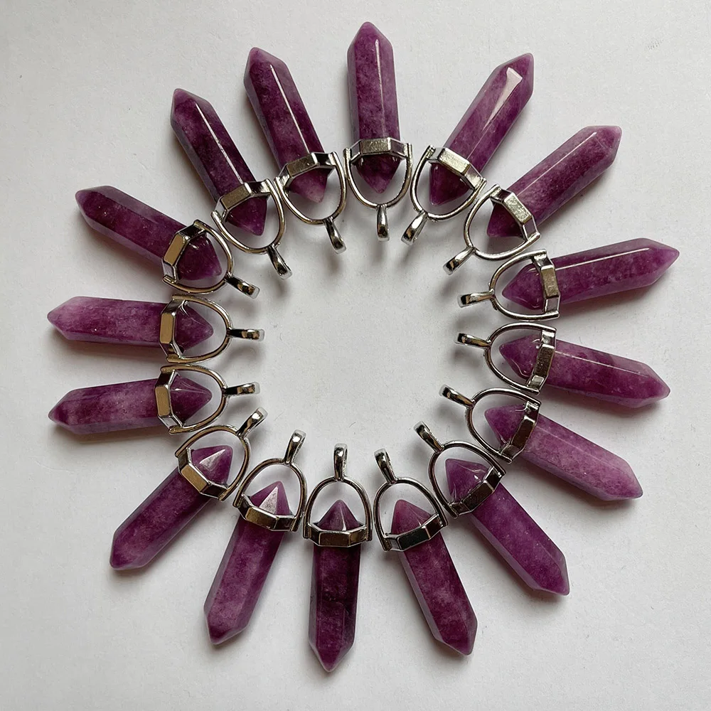 Модный натуральный драгоценный камень розовый кварц опал фиолетовый стеклянный