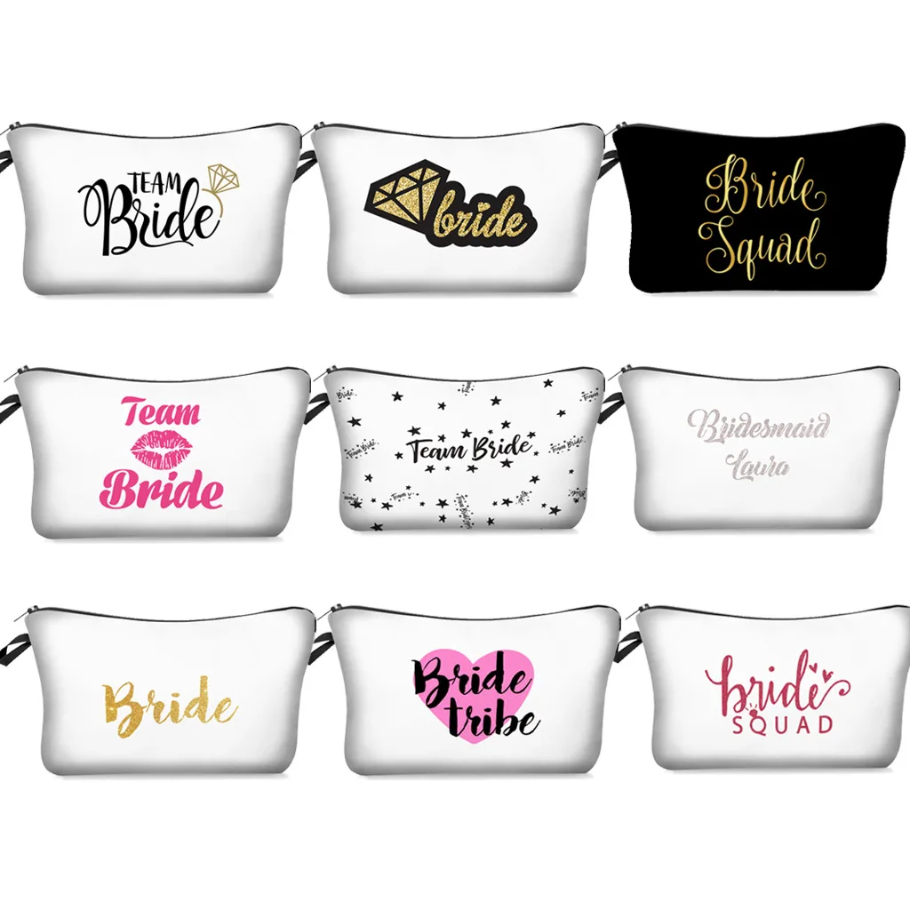 

Cosmetic Organizer Bag Make Up Heat Transfer Printing Diamond Fashion Women Makeup Waterproof Multifunction Pencil Case Pouch