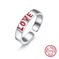 fashion trend adjuestable size silver 925 couple lover rings engagement wedding bands charm fine jewelry