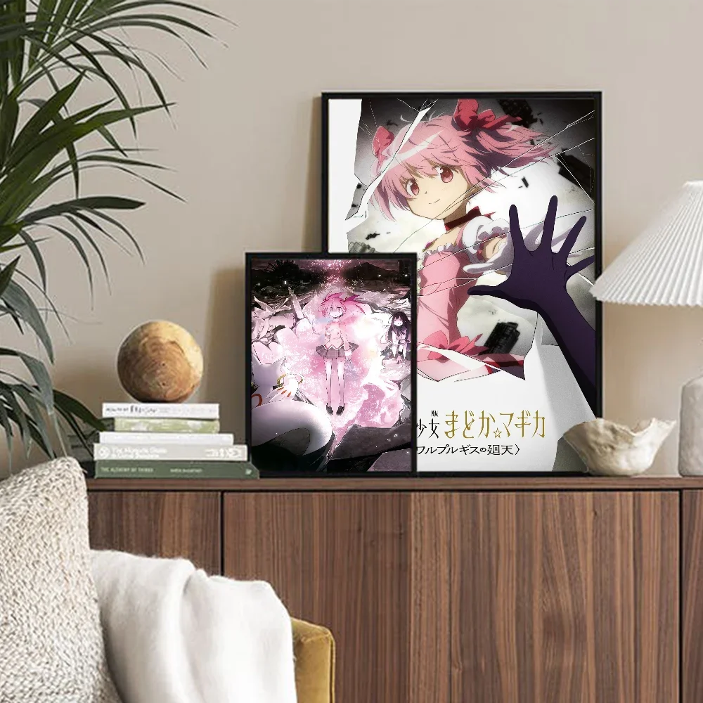 Puella Magi Madoka Magica Плакат Настенная Художественная Наклейка HD Качество Ретро