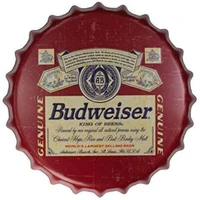 bud weiser bottle caps metal tin signs bottle cap sign shaped metal beer wall decor for bar home decor plat plaque