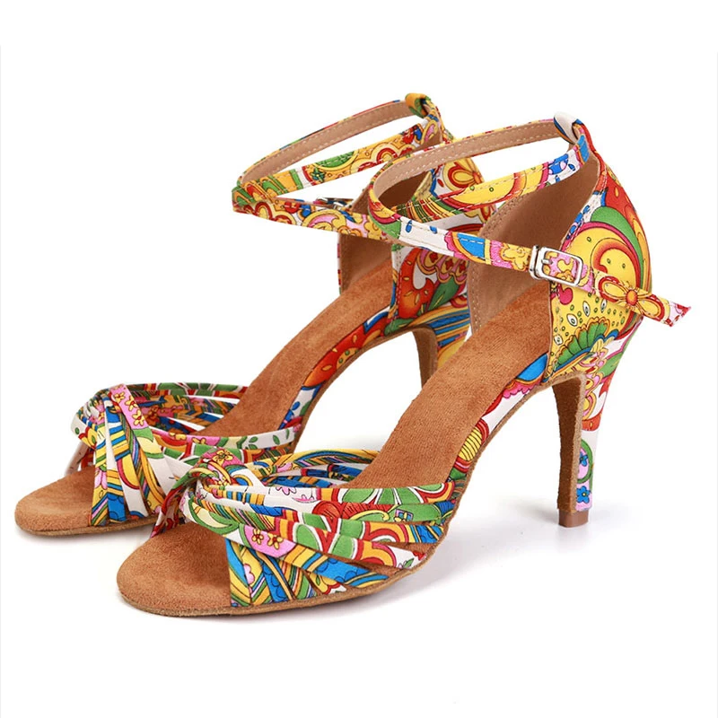 SWDZM Women's Latin Dance Shoes High-heeled Dance Shoes Girls Tango Dancing Shoes Ladies Soft Bottom Ballroom/Salsa Sandals