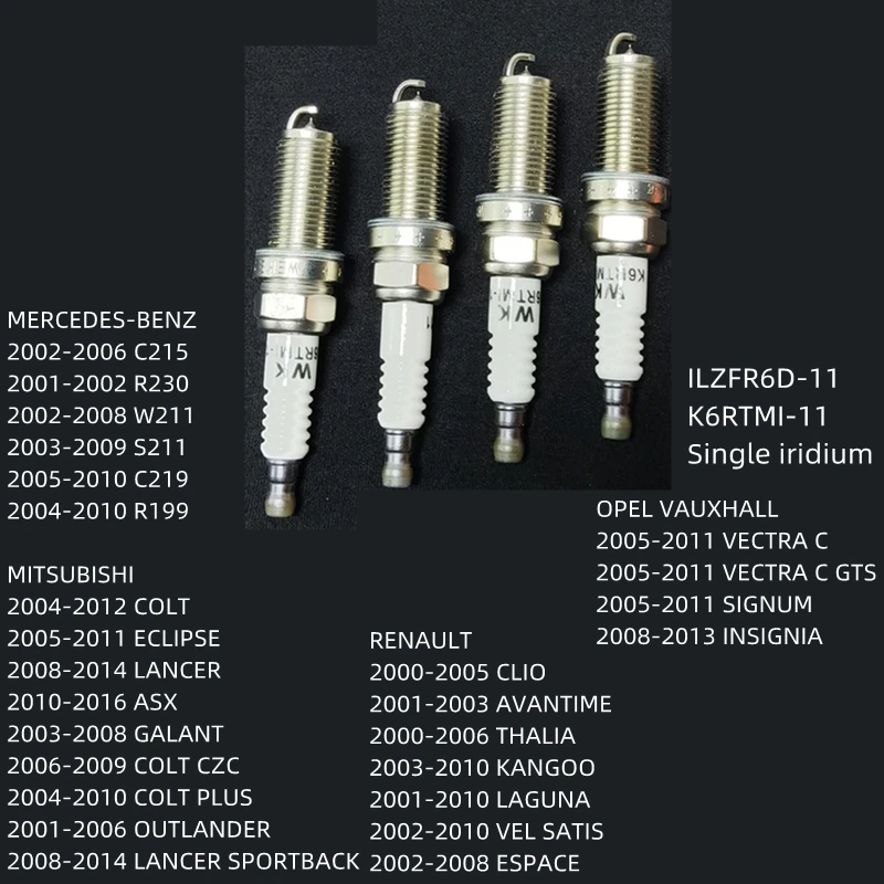 

0 242 236 510 ILZFR6D11 Car Engine Ignition Iridium Alloy Spark Plug For RENAULT CLIO AVANTIME THALIA KANGOO LAGUNA VEL SATIS