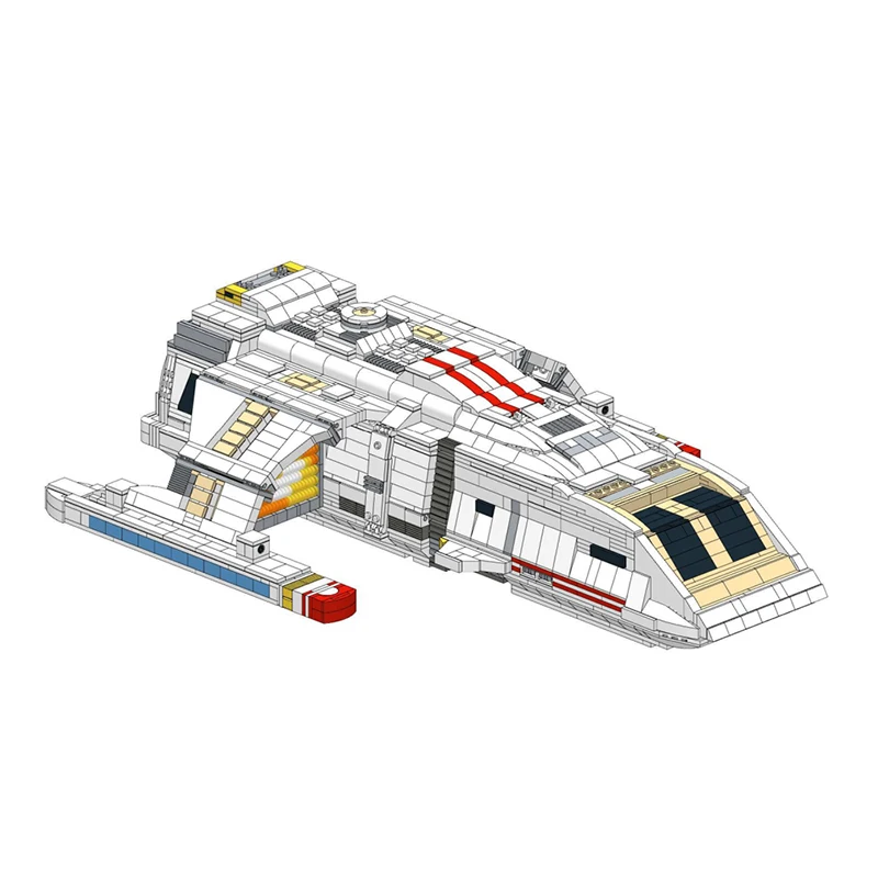 

MOC Space Star Series Interstellar Diplomatic Shuttlecraft Building Blocks Kit Sic-fi Movies Drop Ship Brick Model Kid Toy Gift