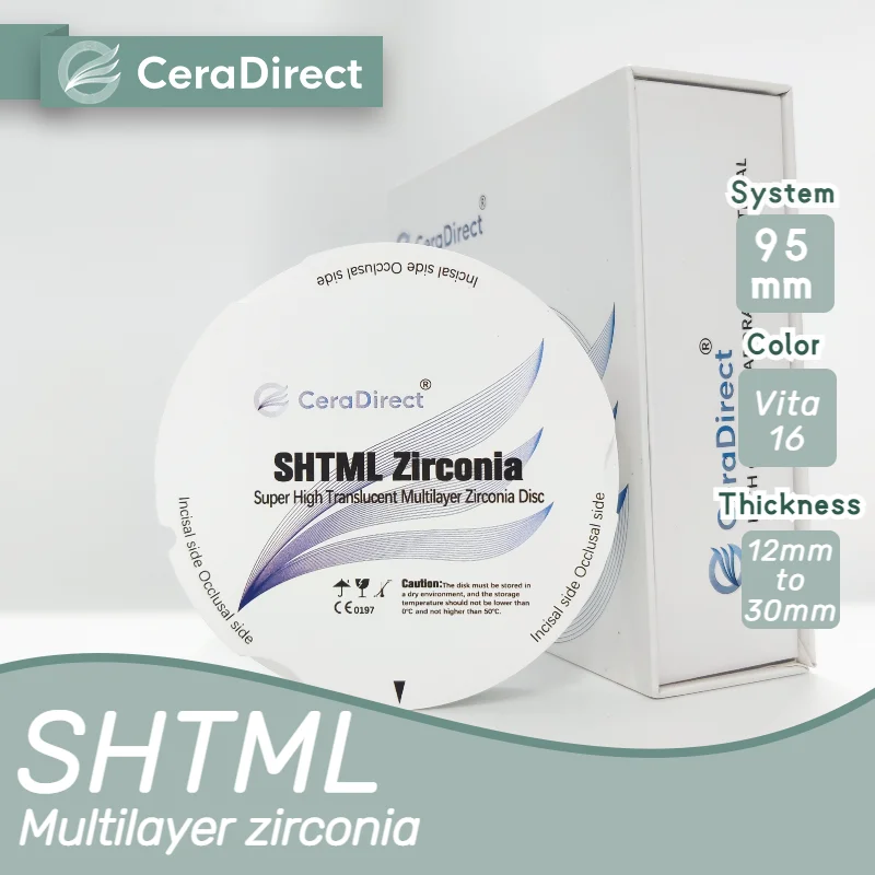 95*12mm Zirkon Zahn SHT-ML Ceradirect Dental Lab Zirconia Denture Consumables