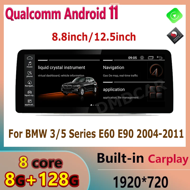 Автомобильный мультимедийный плеер на Android 11 8 ядер ГБ + 128 Гб с GPS Навигатором для