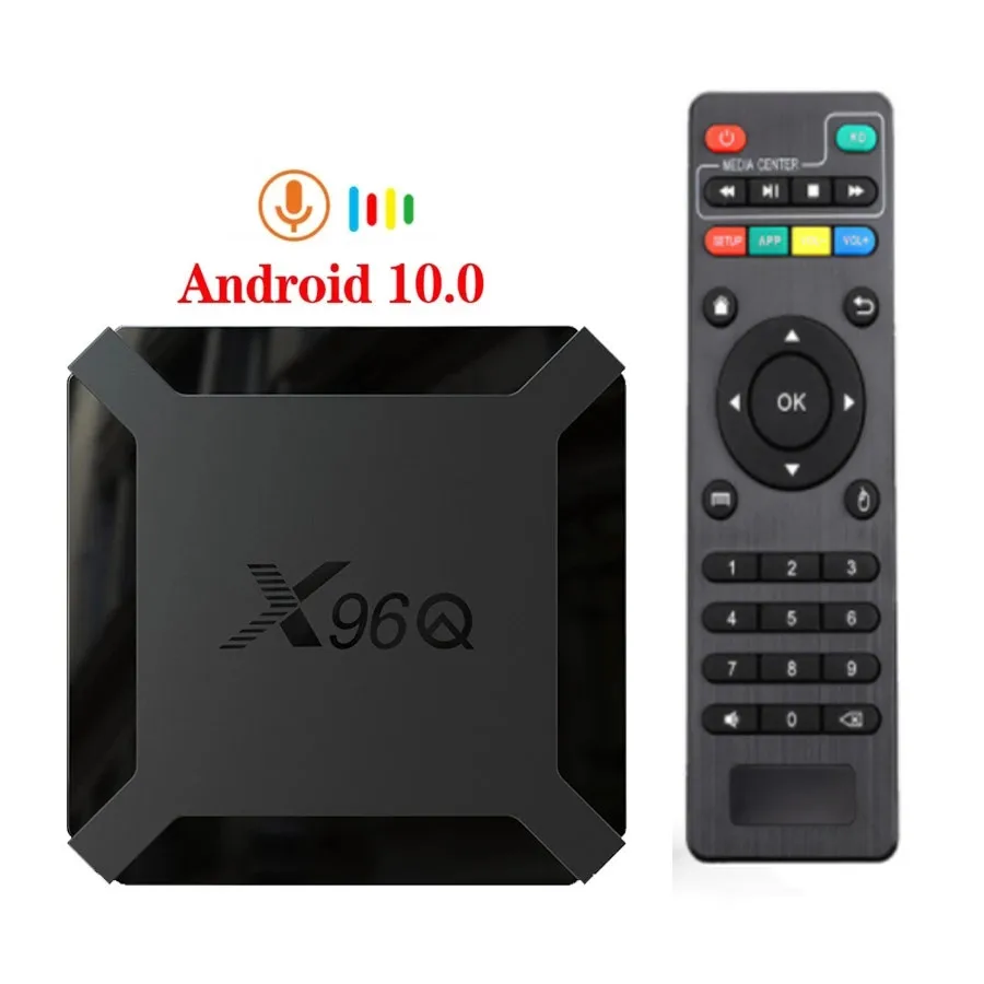 

ТВ-приставка X96Q на Android 10,0, 4 ядра, поддержка голосового управления
