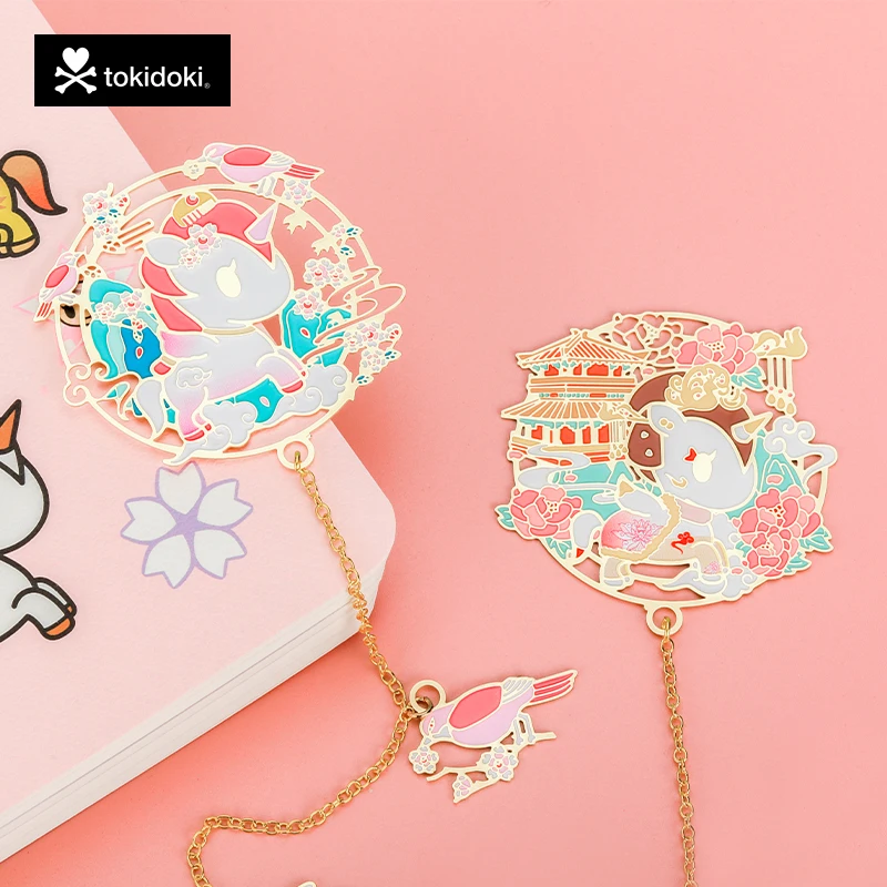 

Tokidoki Unicorn Dream Back To Han and Tang Ancient Style Metal Bookmark Creative Book Clip Gift Toy Fairy Model Mystery Box