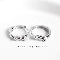sterling silver earrings knotted ear clips korea temperament womens stud earrings popular fashion silver earrings