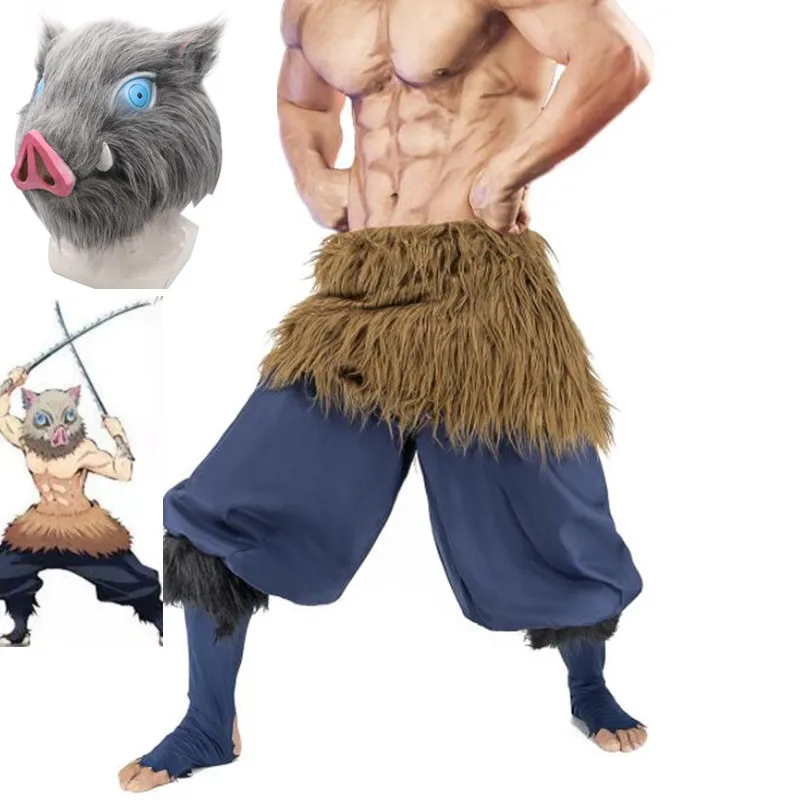 Костюм для косплея аниме хэшибира иносукэ силиконовая маска-свинья из м/ф