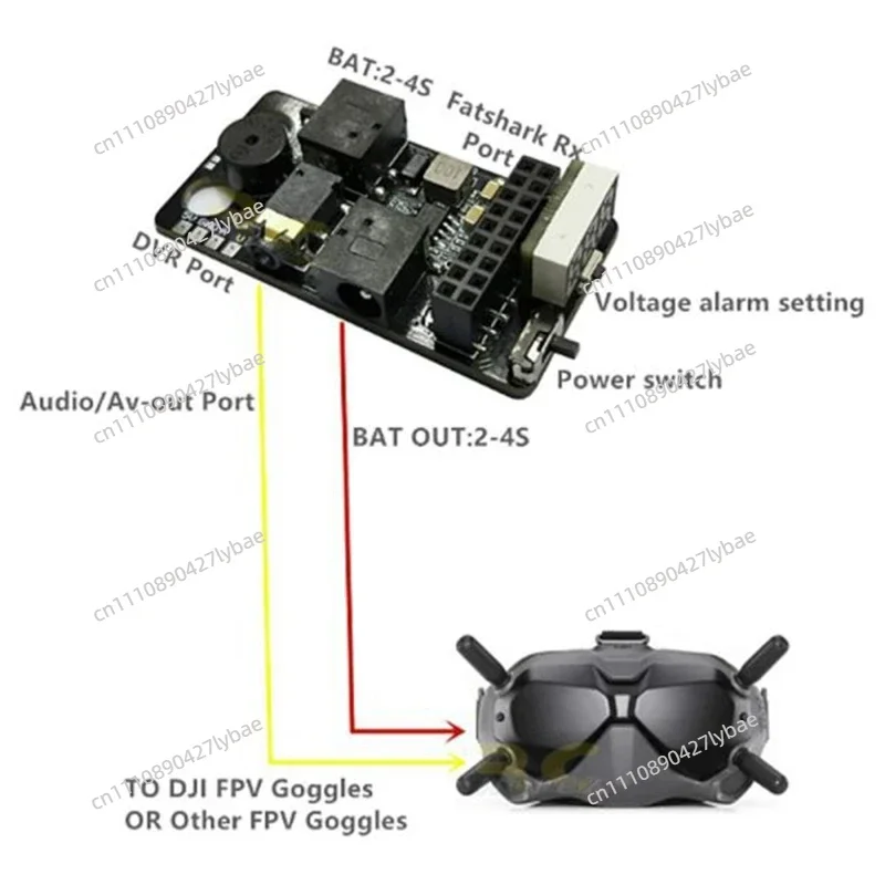 Фото Комплект внешнего аналогового приемника 5.8G RX PORT 3.0 для очков DJI FPV Goggles V2, легкий, 5В 3А, для авиационных очков №5