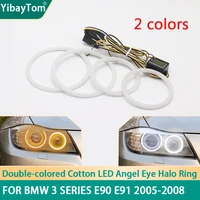 excellent smd cotton light switchback led angel eye halo ring drl kit for bmw 3 series e90 e91 2005 2008 xenon headlights