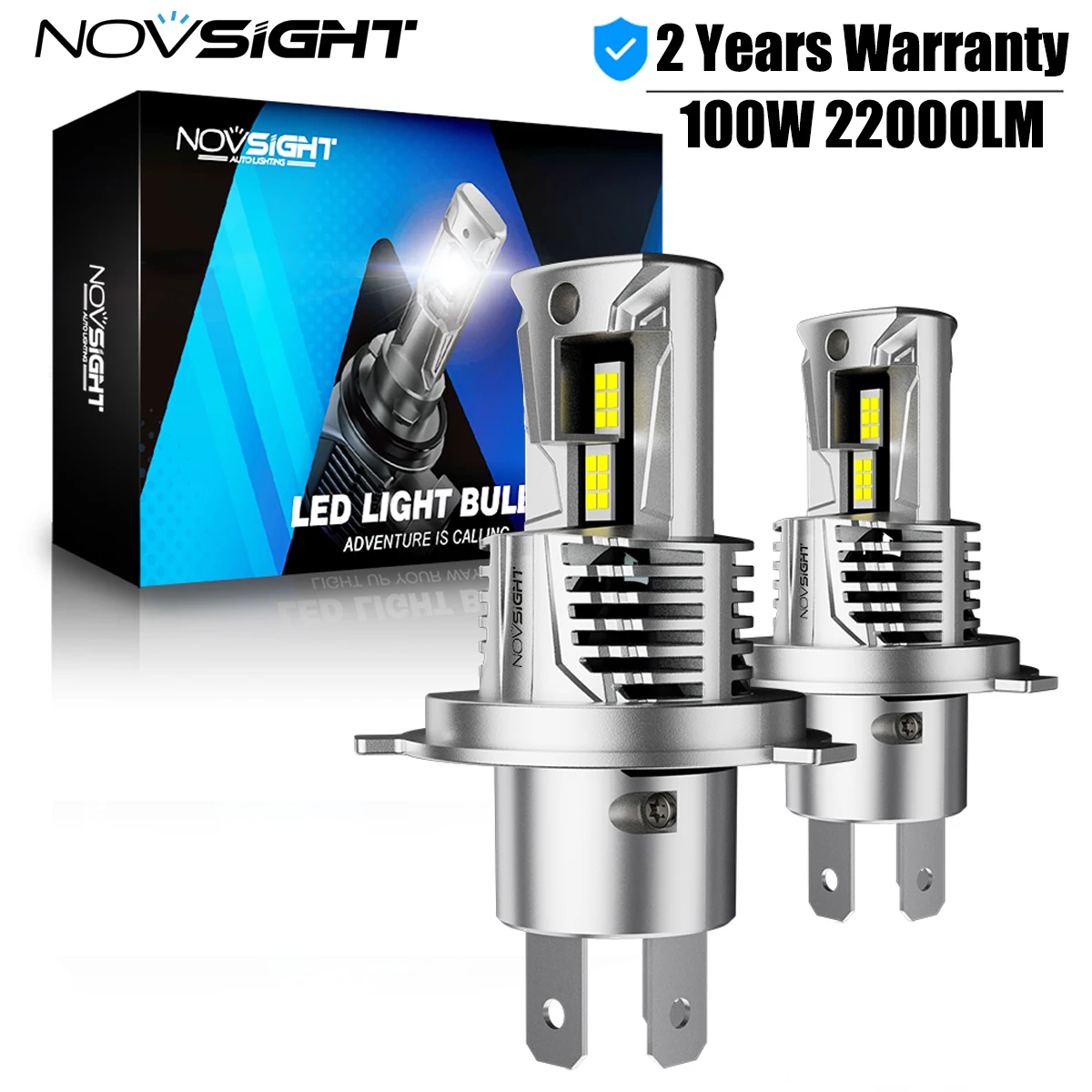 NOVSIGHT 22000LM 100W супер яркий Canbus авто фары H7 H4 H11 H8 H9 9005 HB3 9006 HB4 лампа 6500K, белые фонари для автомобиля