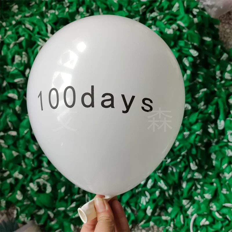 

10 Inch HAPPY BIRTHDAY TO YOU Sen Fresh Printed Letters Gray White Latex Balloon Anniversary